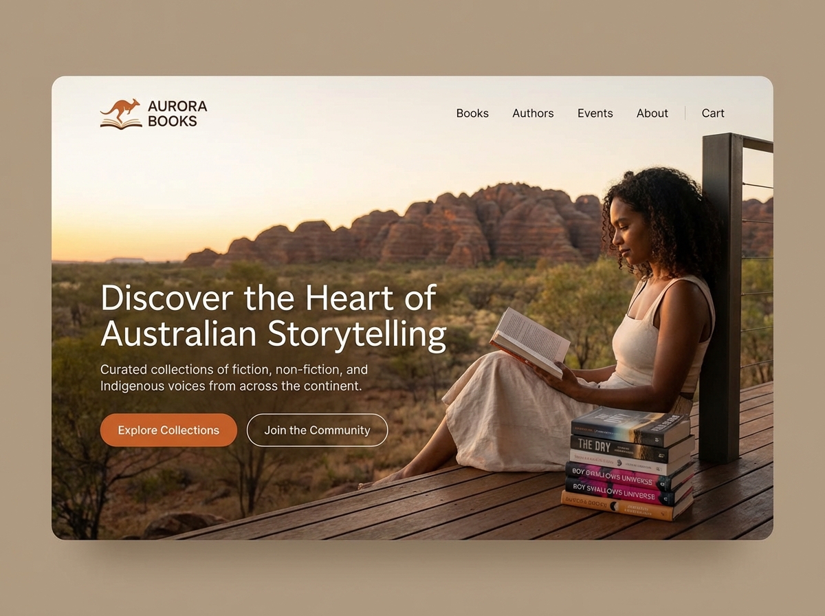 Build Your Bestseller with an Australian Book Website Builder website preview