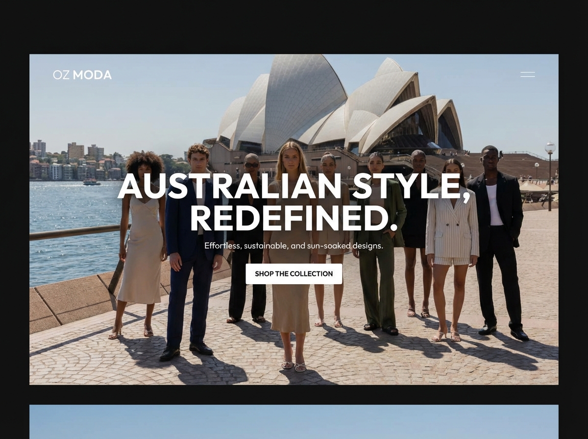 Build Your Dazzling Australia Fashion Website Today website preview