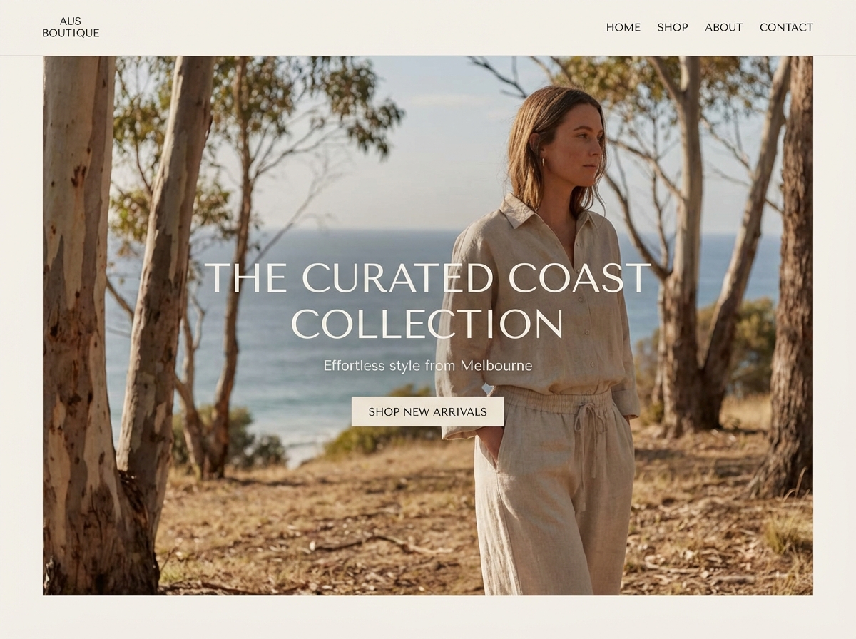 Build Your Dazzling Online Australian Boutique website preview