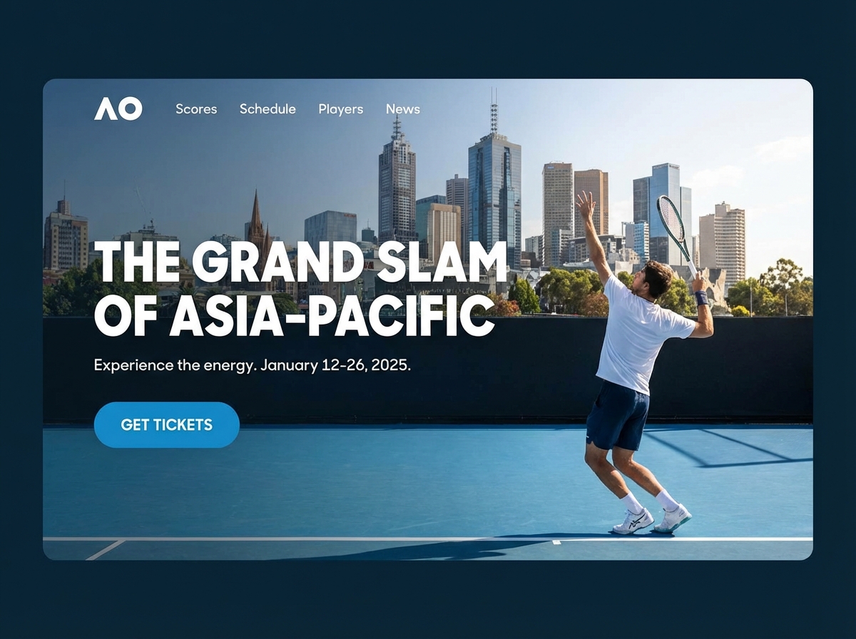Build Your Ultimate Guide to the Australian Open website preview