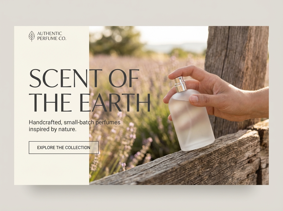 Create Your Authentic Perfume Website with Ease website preview