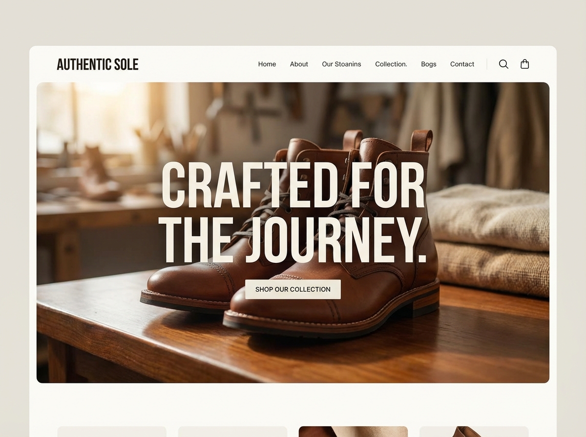 Build Your Online Showcase for Authentic Shoe Brands website preview
