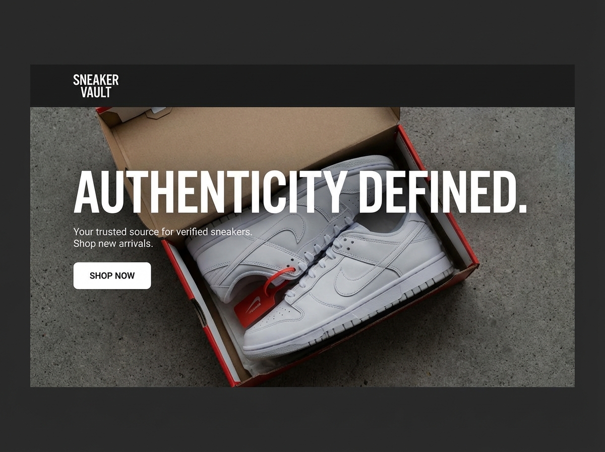 Build Your Authenticated Sneaker Showcase website preview