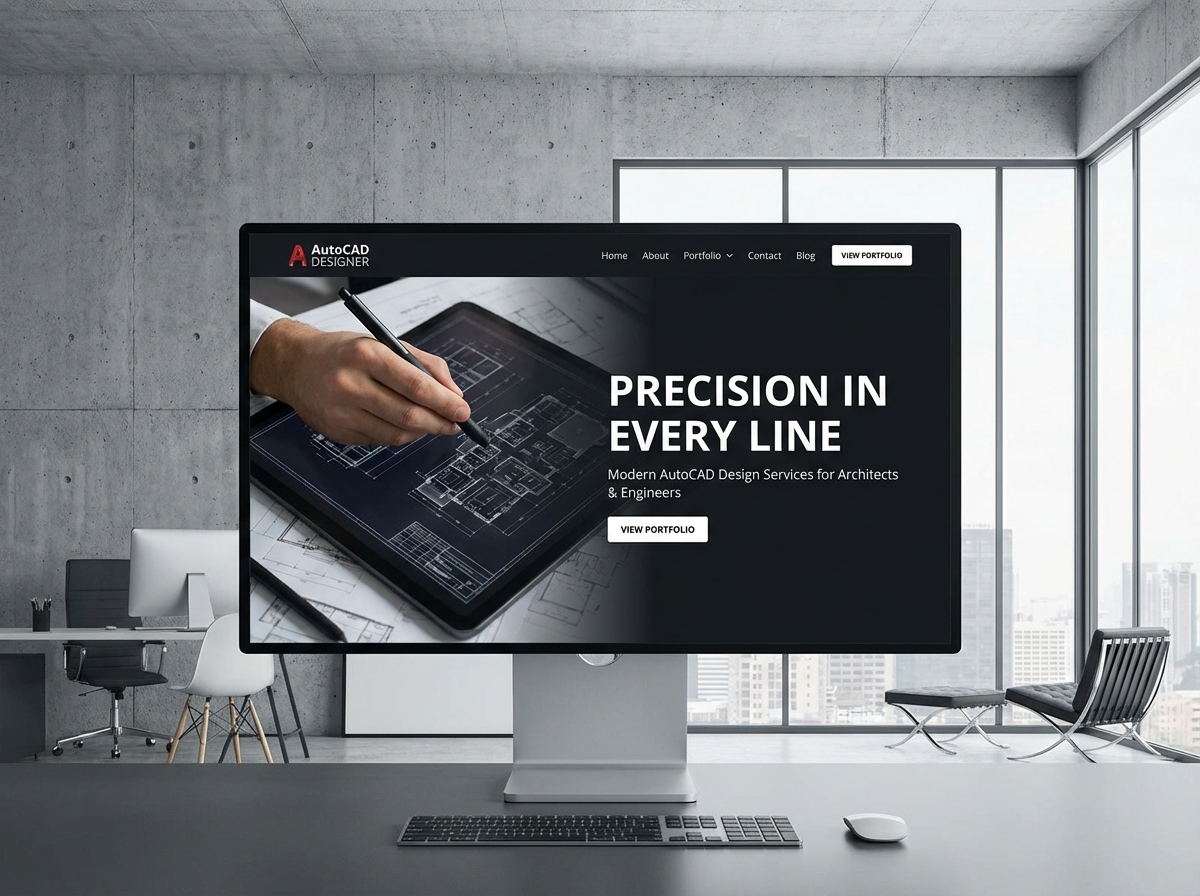 Build Your Professional AutoCAD Designer Portfolio website preview
