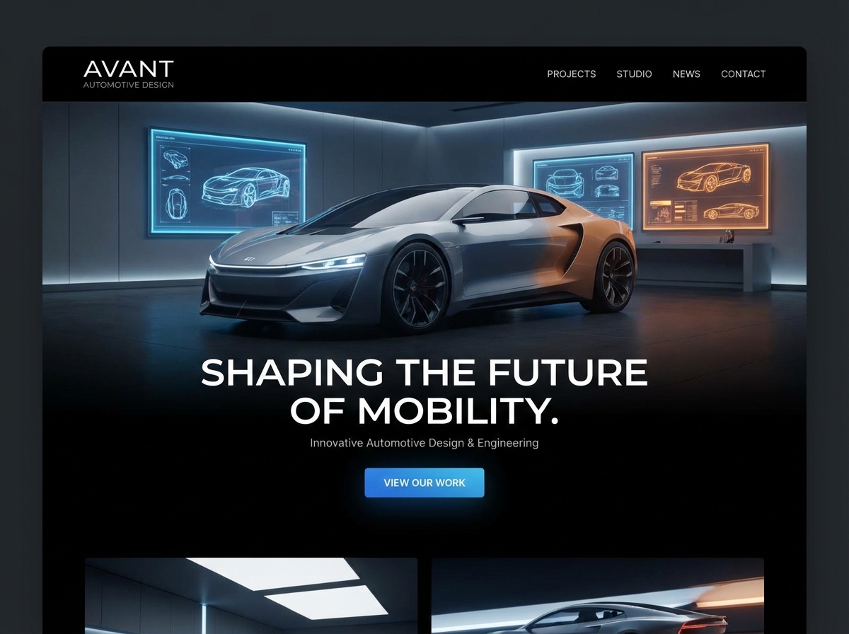Showcase Your Vision with the Ultimate Automotive Design Portfolio Builder website preview