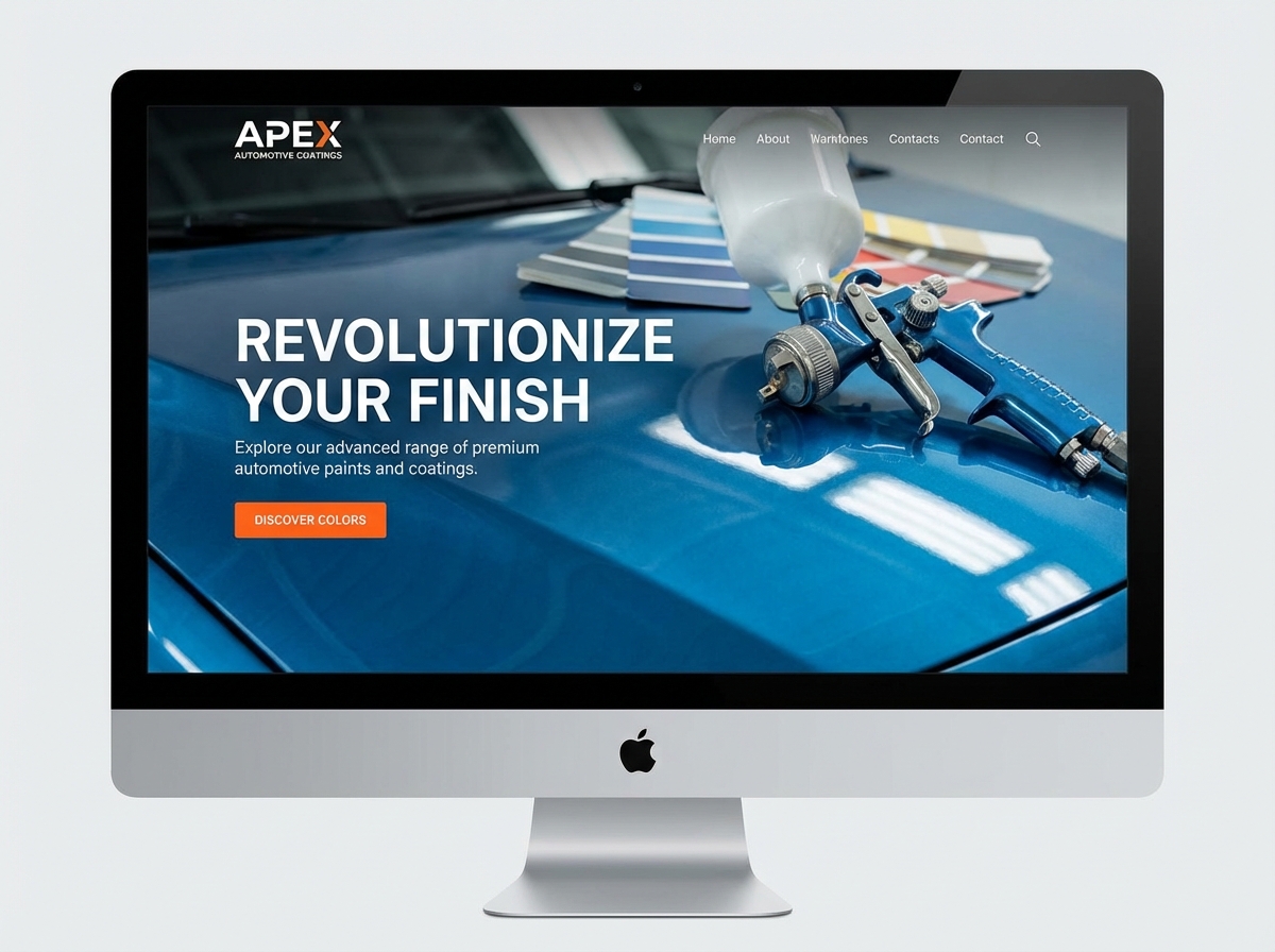 Build a Stunning Website for Your Automotive Paint Business website preview