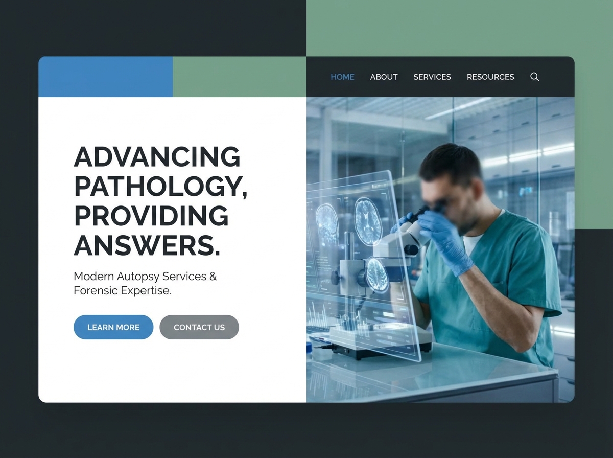 Build a Professional Website for Any Autopsy Pathologist website preview
