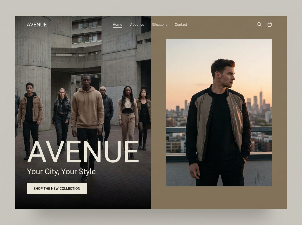 Build Your Fashion Empire with Grigora's Avenue Clothing Website Builder website preview