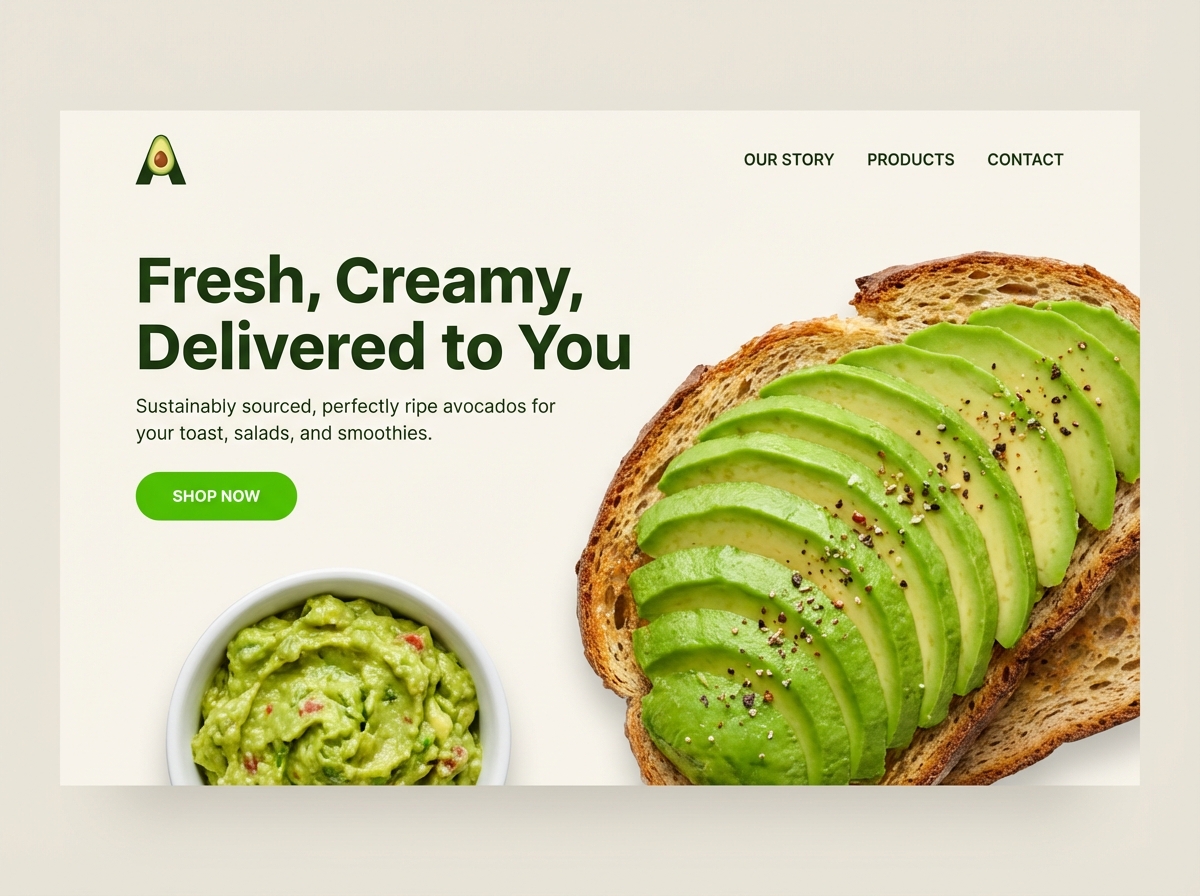 Grow Your Brand with an Avocado Website Builder website preview
