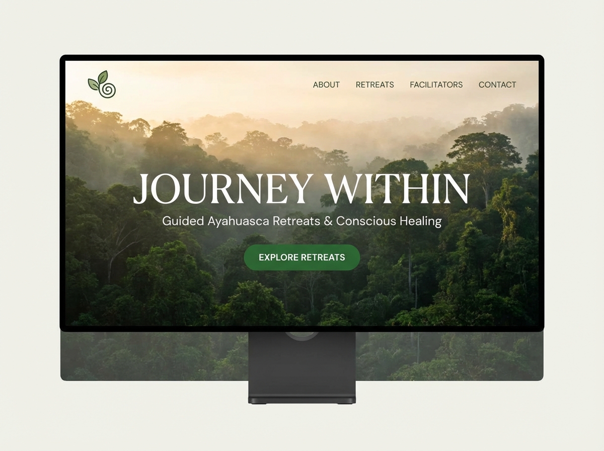 Create a Sacred Space Online with an Ayahuasca Website Builder website preview