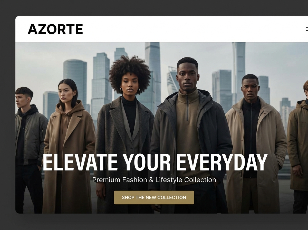 Build a Stunning Azorte-Style Online Store website preview