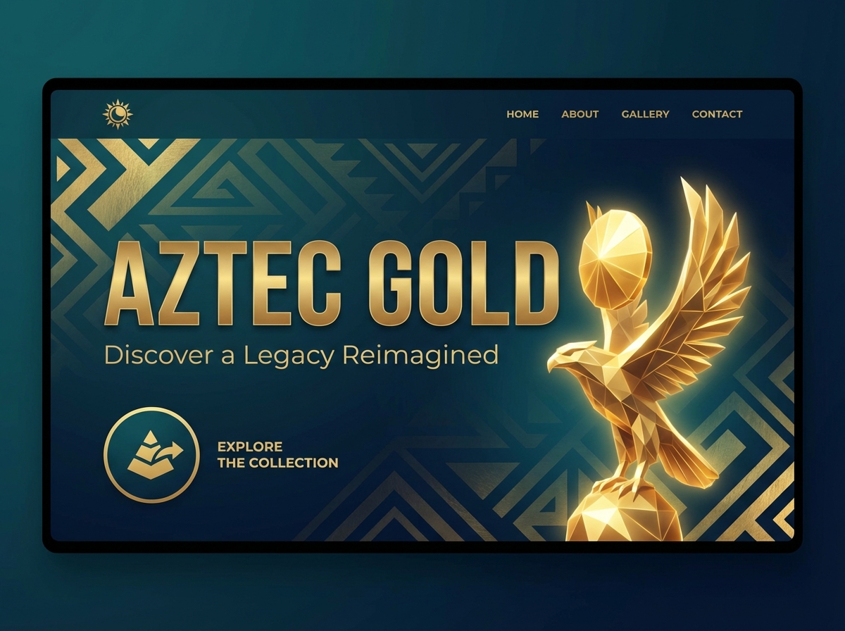 Unleash Creativity with Aztec Gold Color Websites website preview