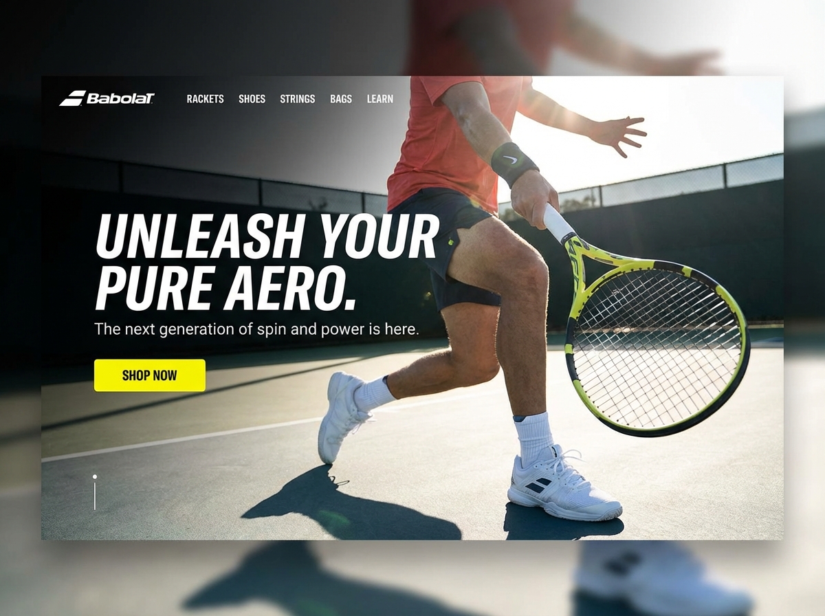 Build Your High-Performance Babolat Website Today website preview