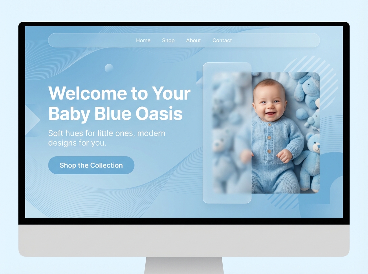 Unleash Creativity with Beautiful Baby Blue Websites website preview