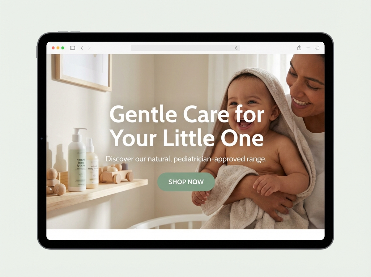 Build Your Own Baby Care Products Website website preview