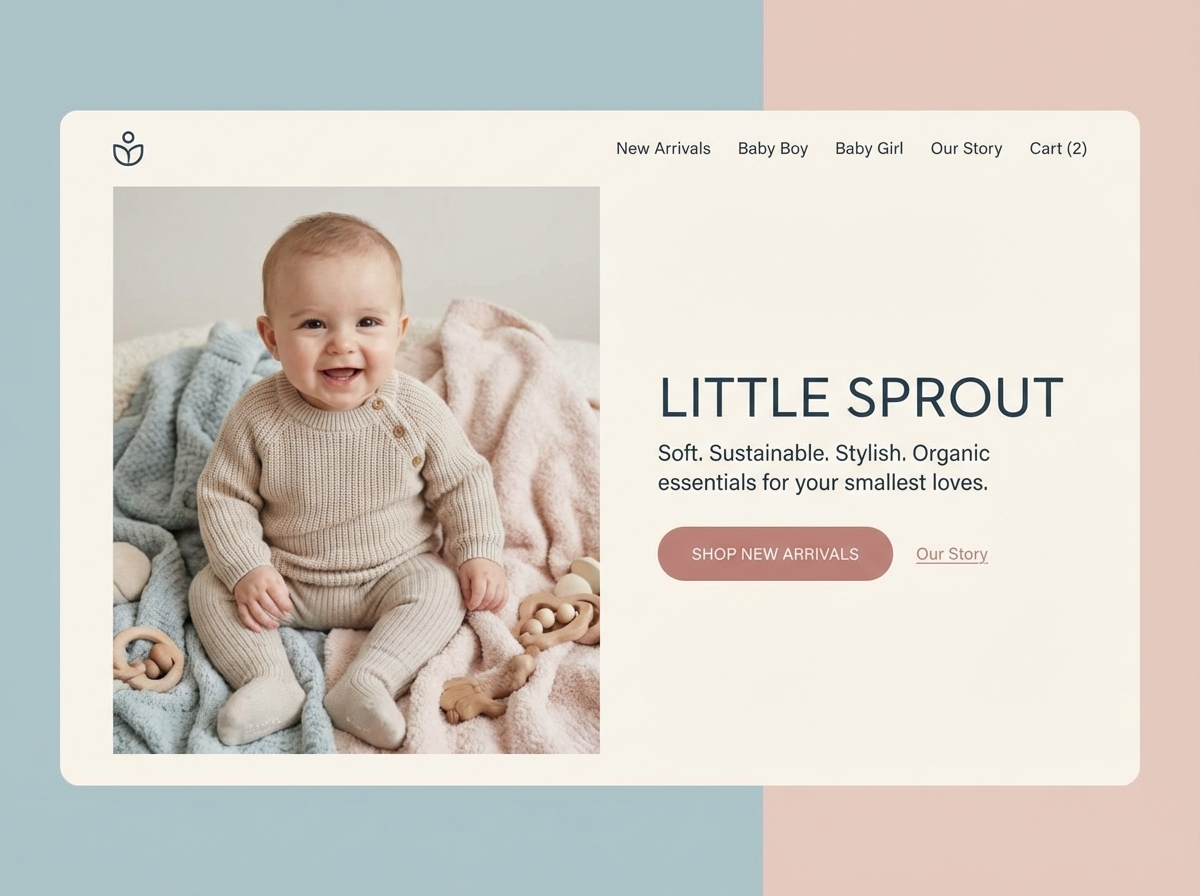 Create Your Dream Baby Clothes Website website preview