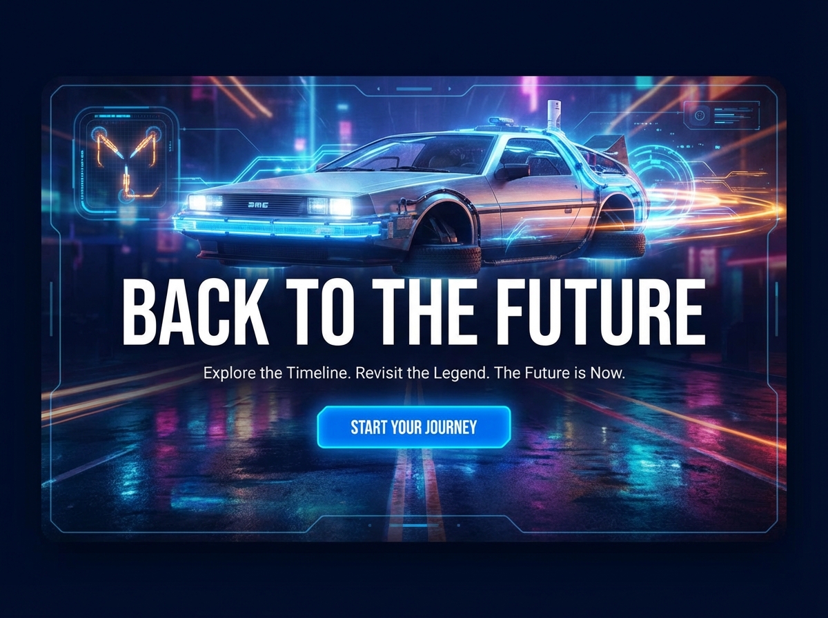 Build Your 'Back to the Future' Website Today website preview