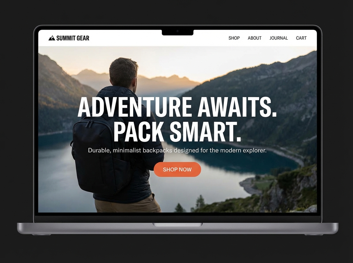 Build Your Amazing Backpack Brand Website Today website preview