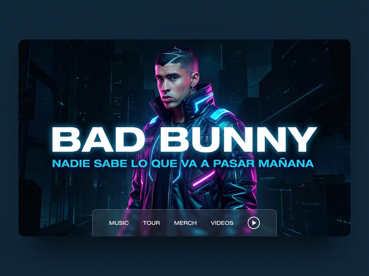 Build Your Own Bad Bunny Fan Hub website preview