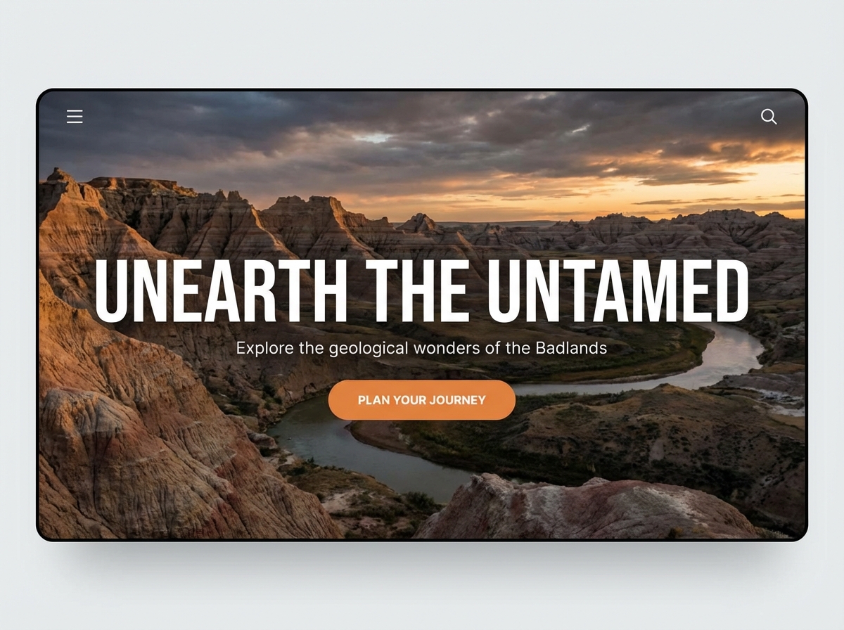 Unleash Your Wild Side with a Striking Badlands Website website preview