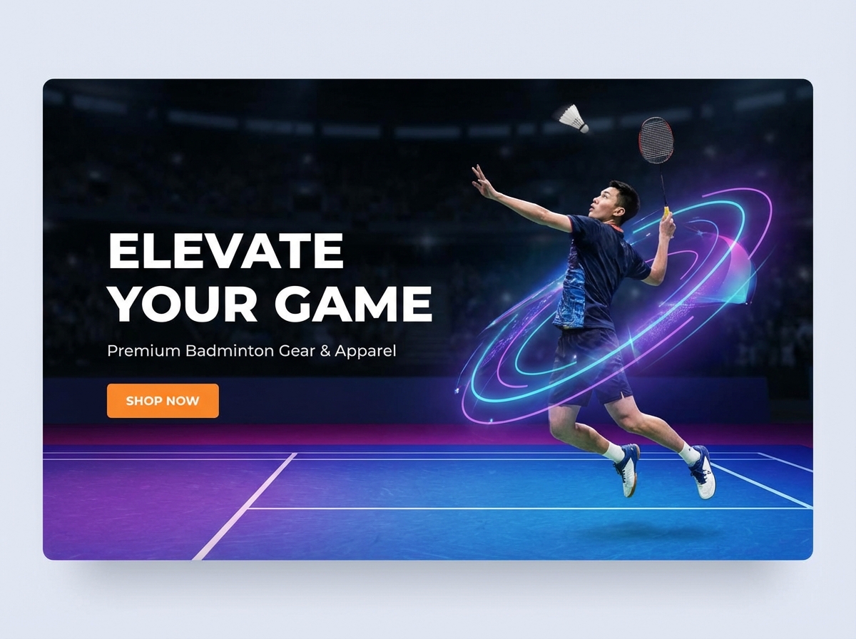 Build Your Champion Badminton Website Today website preview