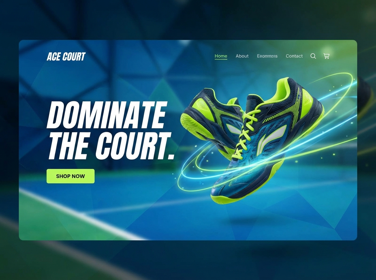 Build Your Online Store for Badminton Shoes website preview
