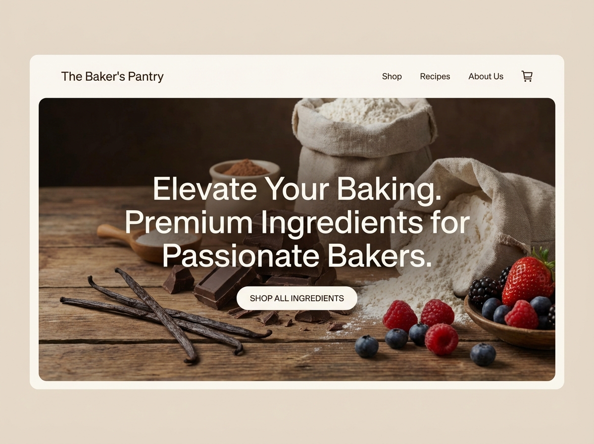 Build Your Online Store for Baking Ingredients website preview