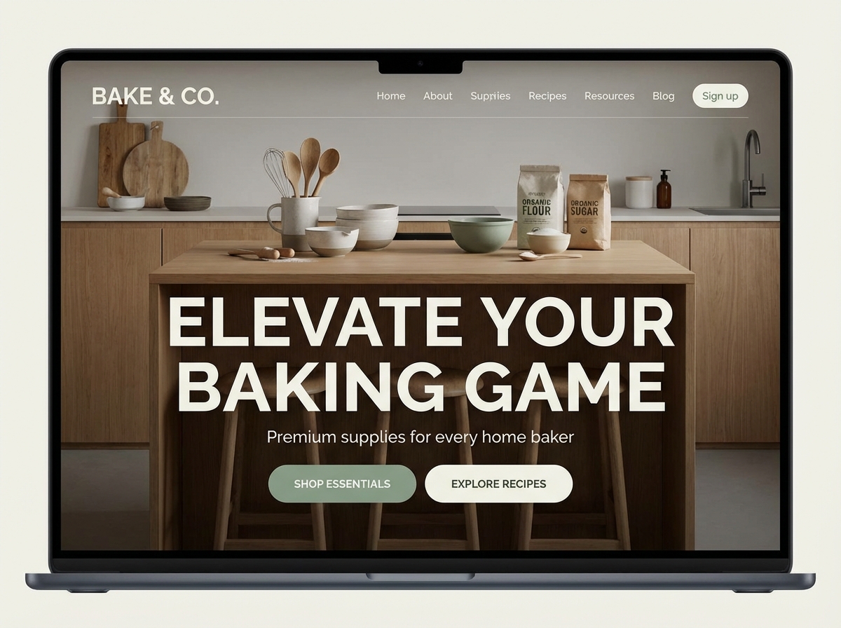 Build Your Online Store for Baking Supplies website preview