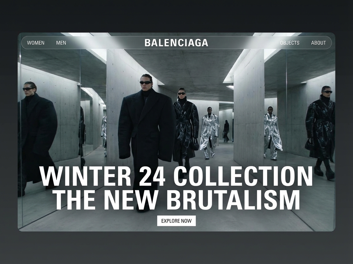 Build Your Vision with Grigora's Balenciaga Website Builder website preview