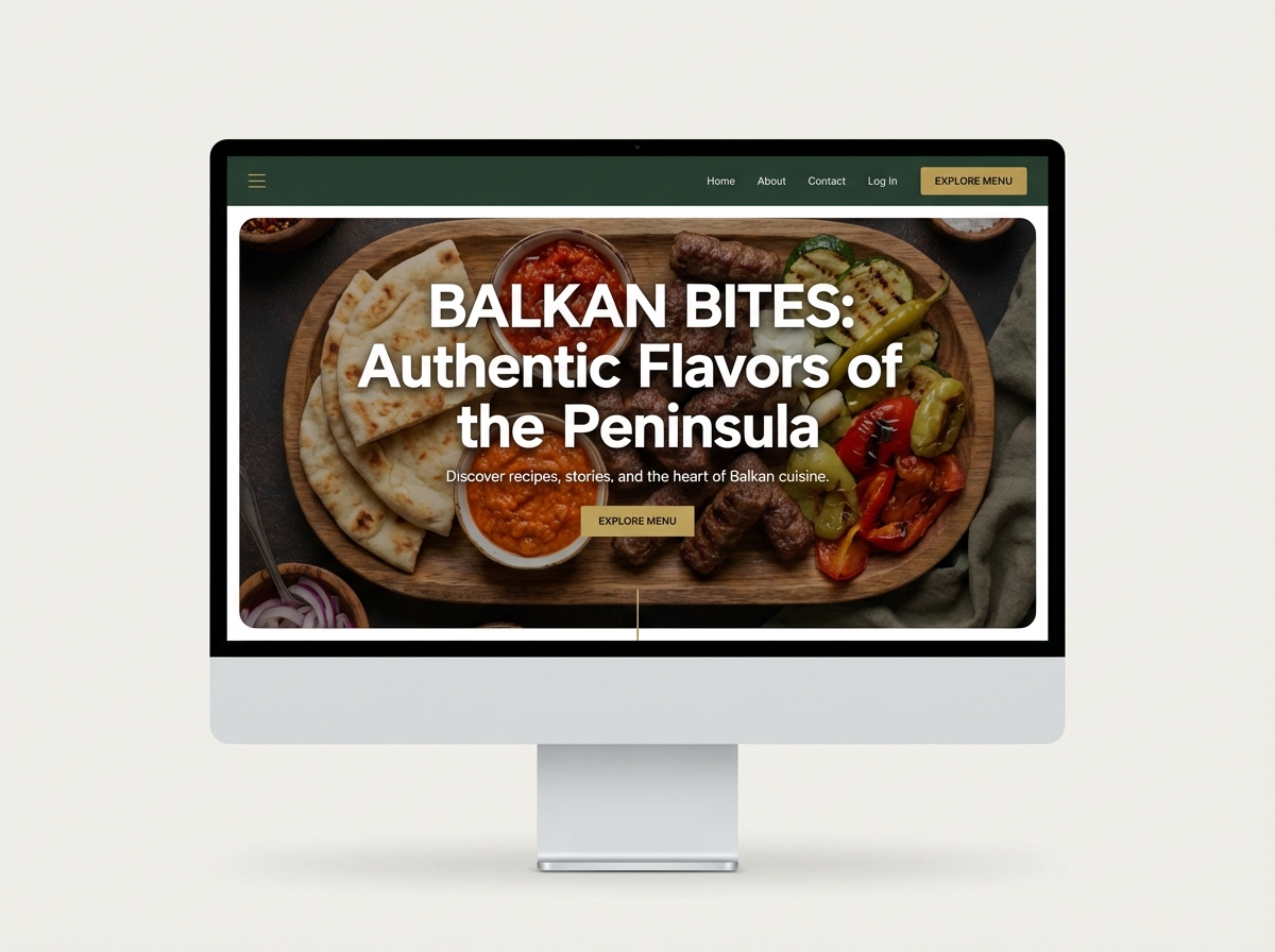 Build a Delicious Balkan Food Website website preview