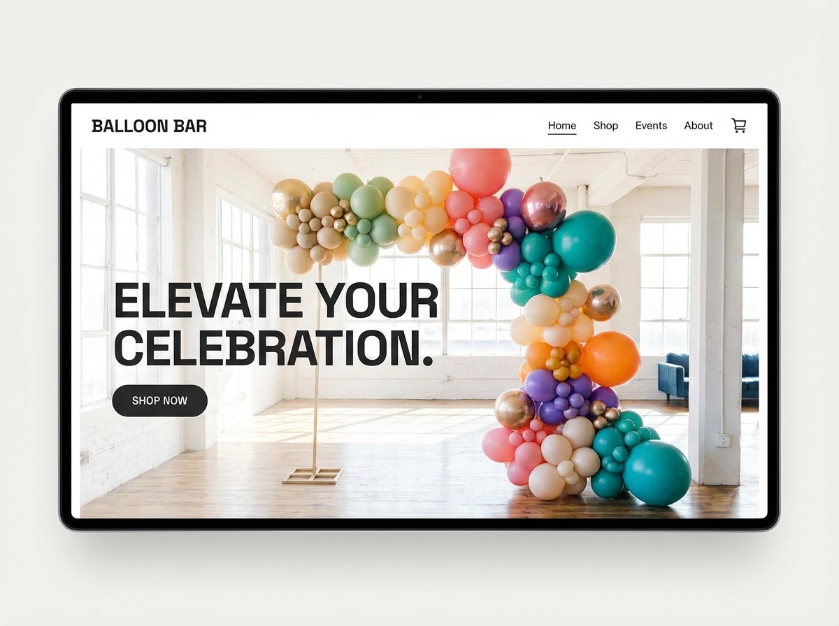 Create Stunning Balloon Websites that Attract More Clients website preview