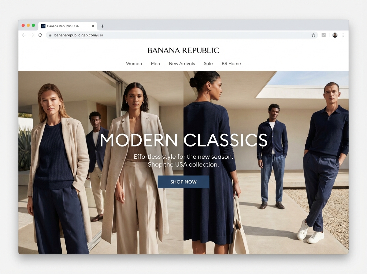 Build a Stunning Banana Republic USA Inspired Website website preview