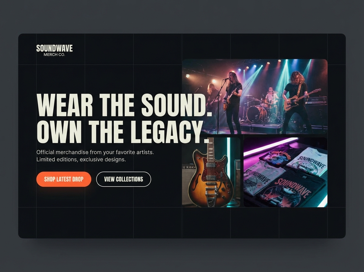 Build Your Own Merch Store with a Powerful Band Merchandise Builder website preview