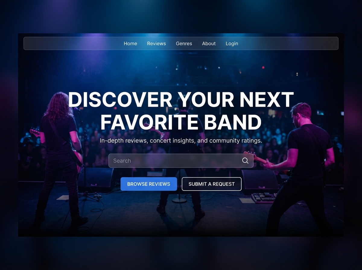 Build a Stellar Online Presence for Your Band Reviews website preview