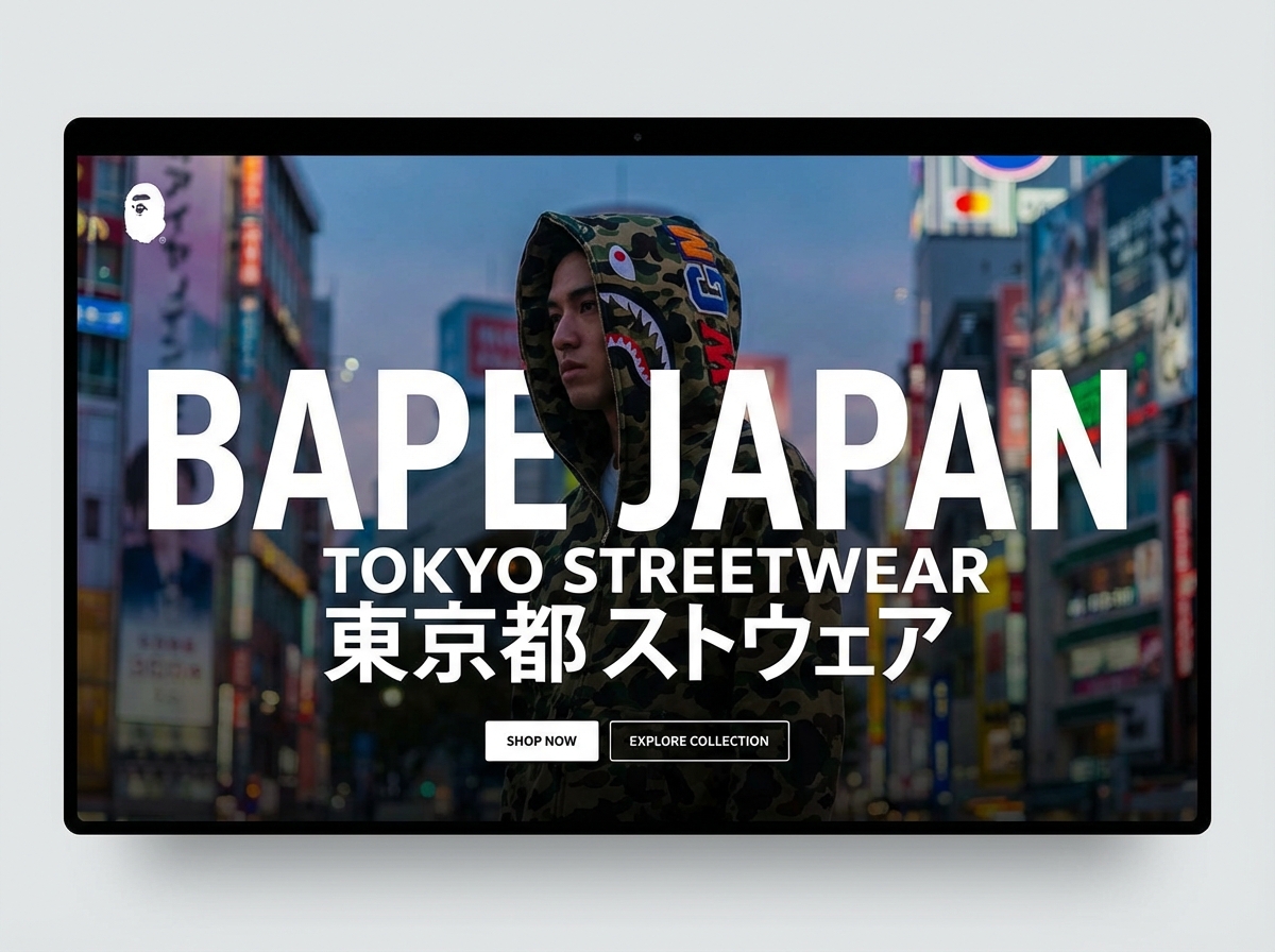 Build Your Ultimate Bape Japan Fan Website Today website preview