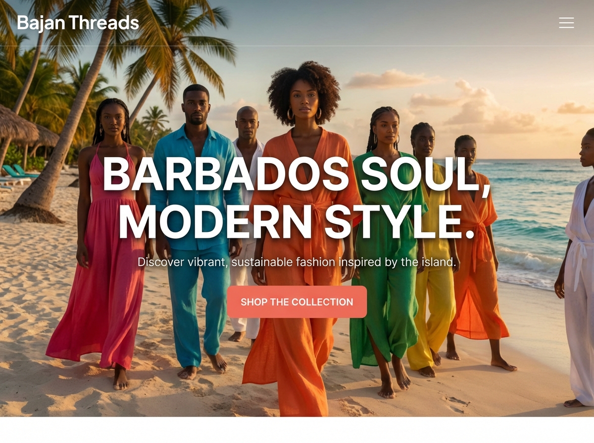 Design Your Own Barbados Clothing Brand Website website preview