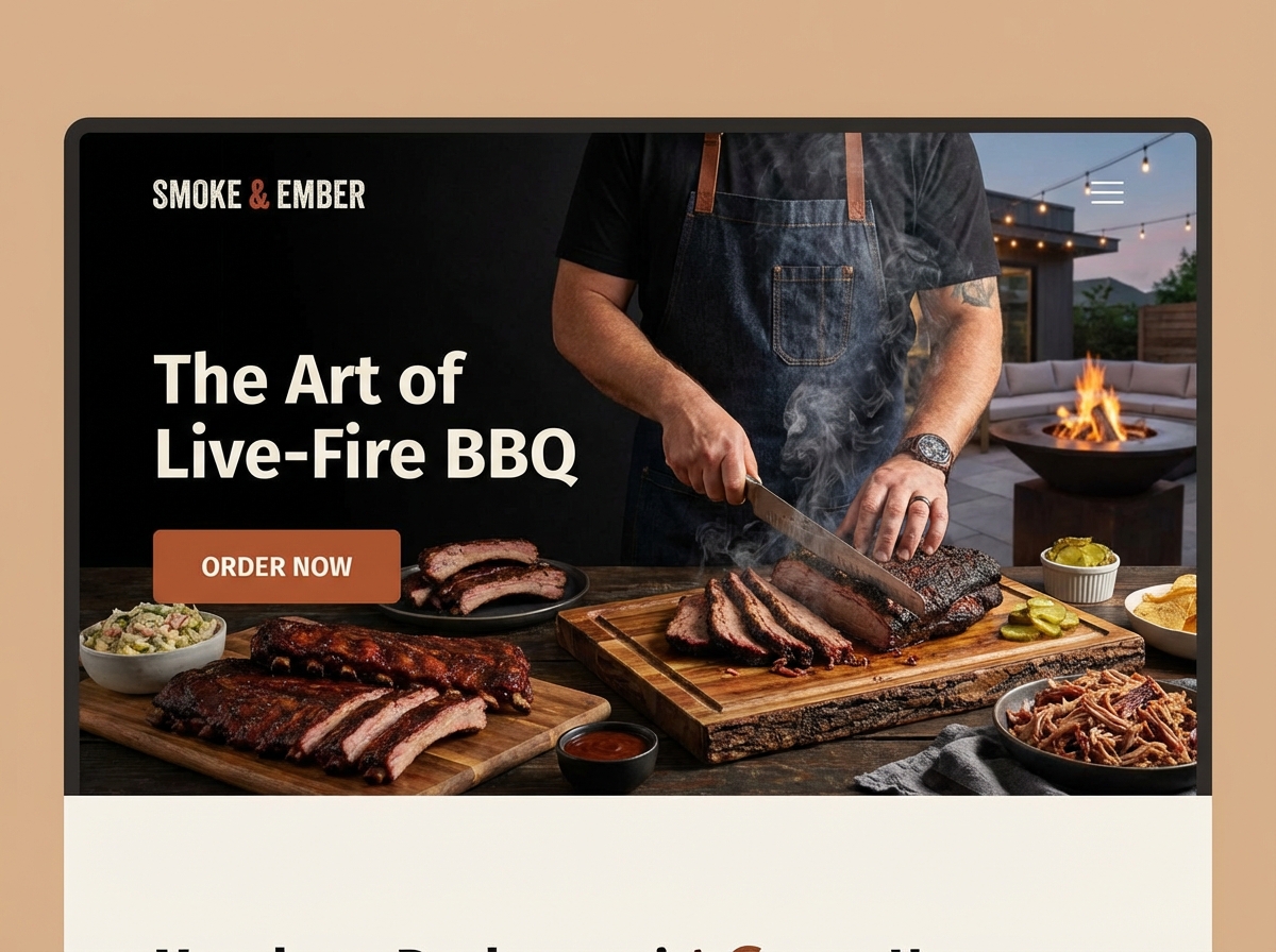 Sizzle Up Your Presence with a Killer Barbecue Website Builder website preview