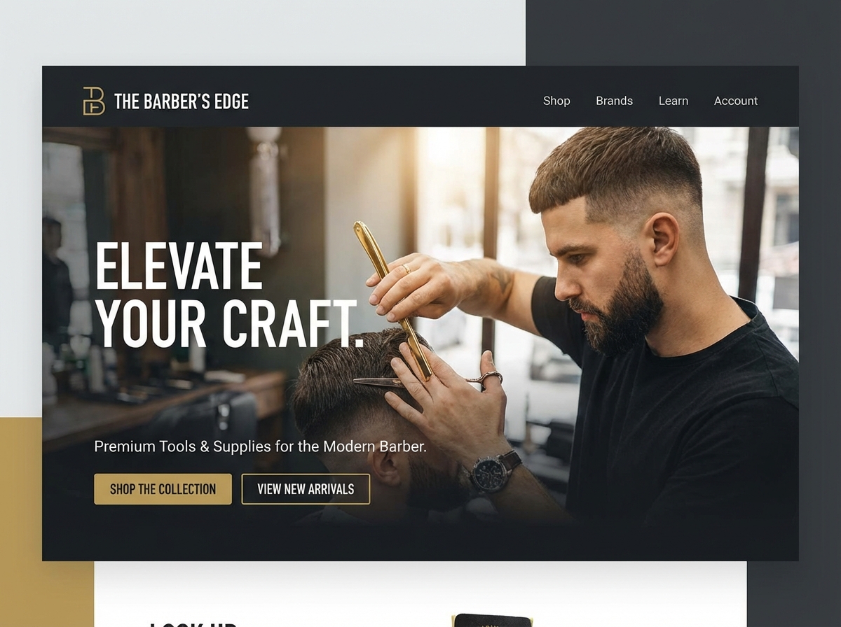 Build Your Premier Online Barber Supply Store website preview