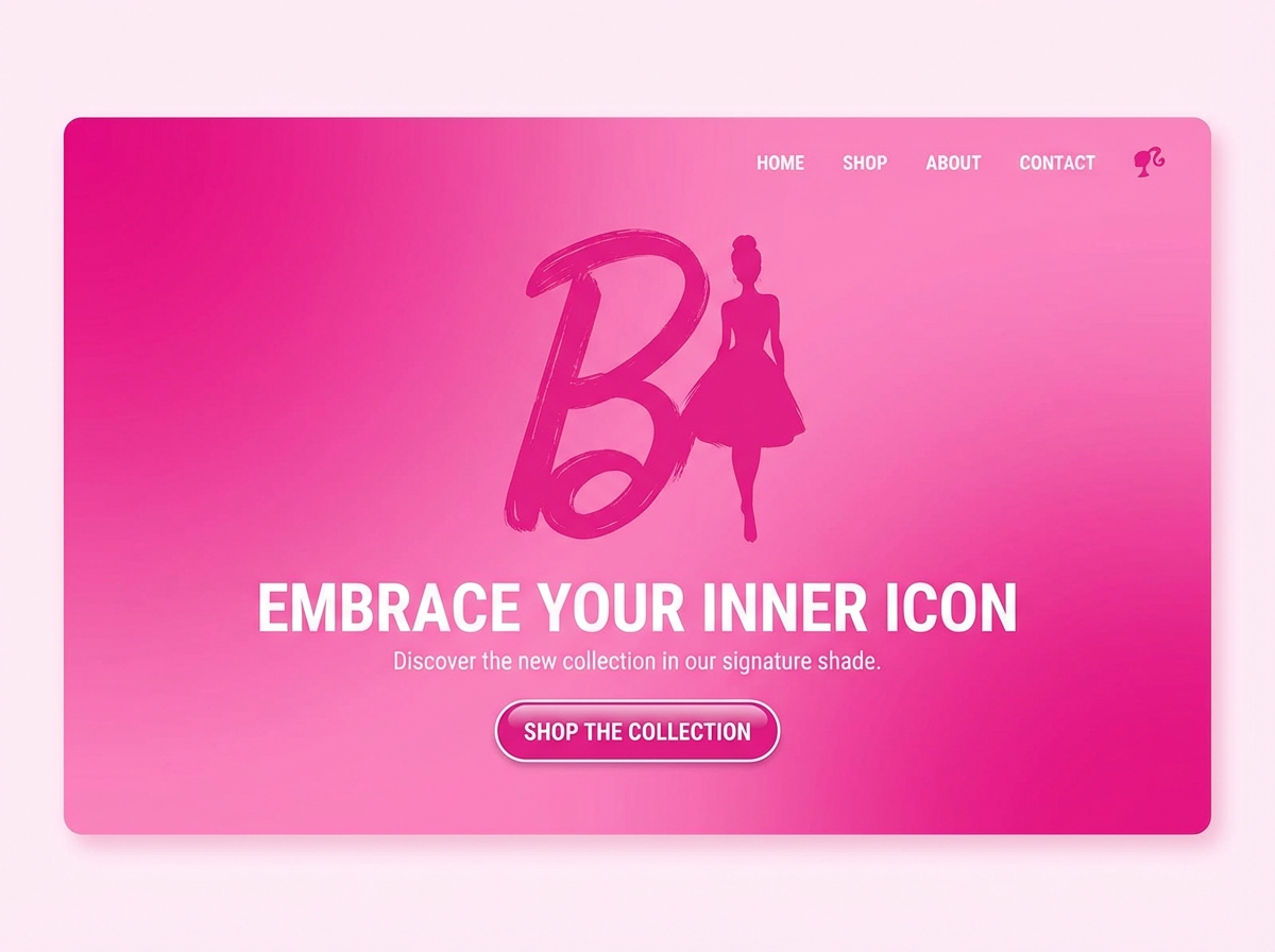 Unleash Vibrant Websites with Barbie Pink Color website preview