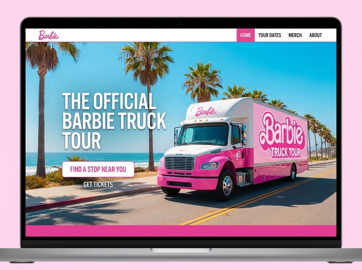 Build Your Dream Barbie Truck Tour Website website preview