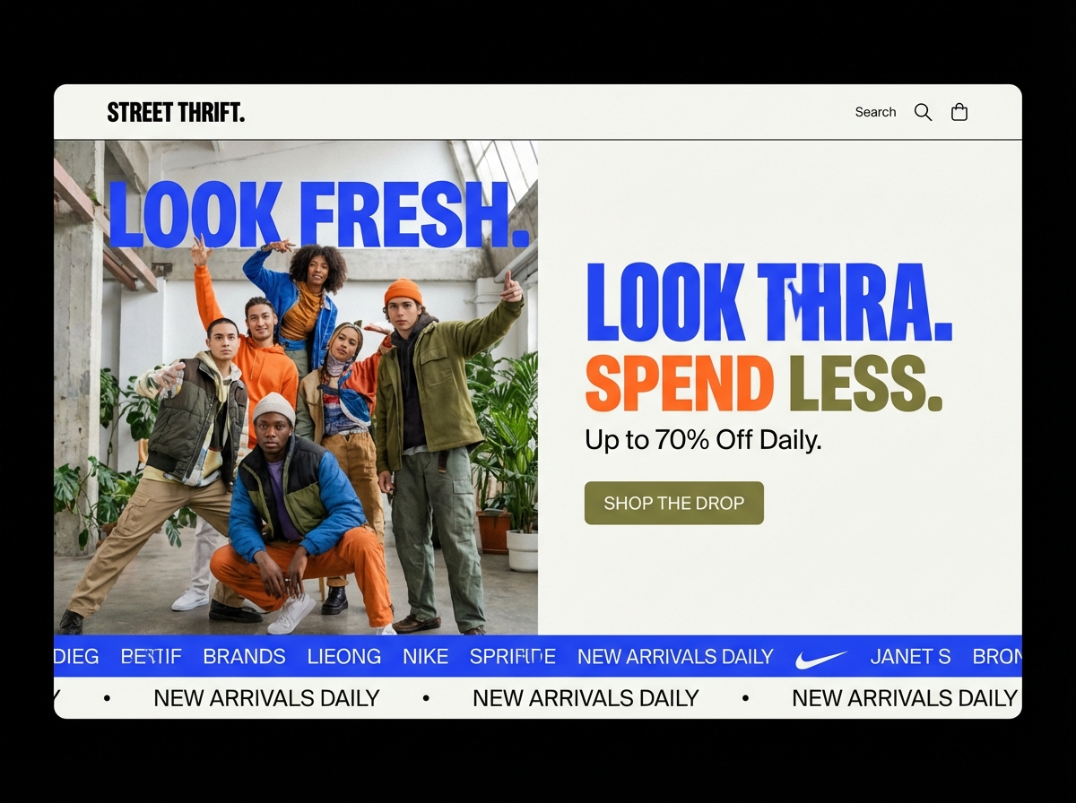 Build Your Online Bargain Clothing Store Today website preview