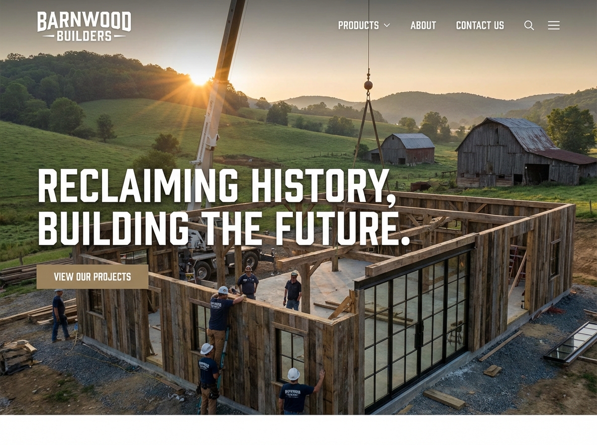 Build Your Legacy: The Ultimate Barnwood Builders Website Platform website preview
