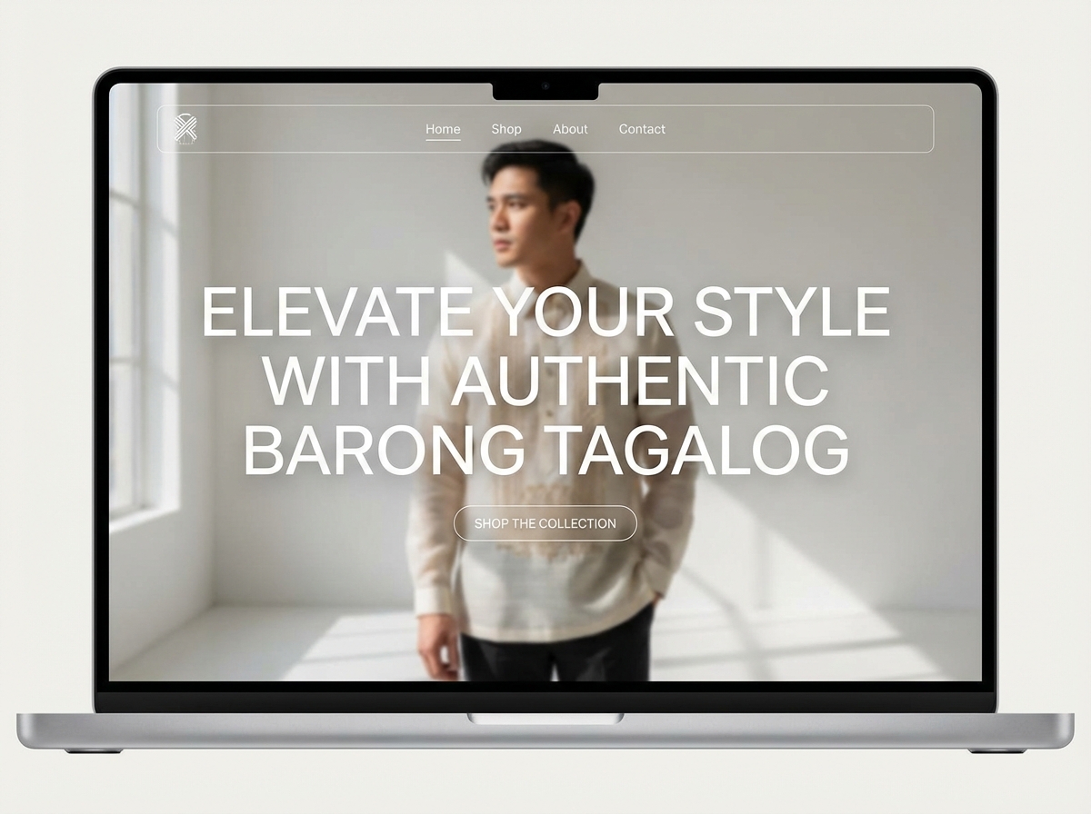 Build Your Own Barong Tagalog Website Easily website preview