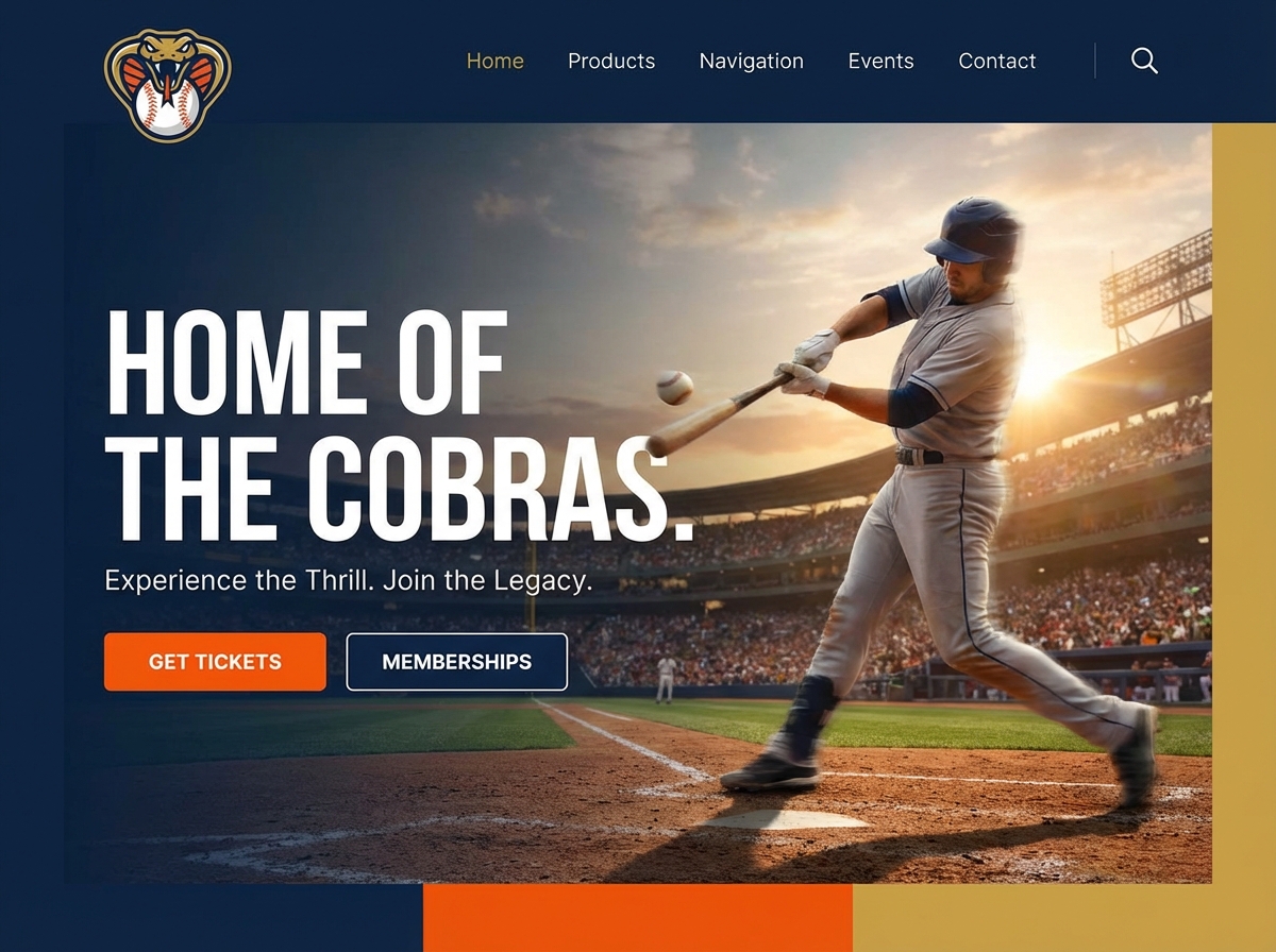 Build a Championship-Winning Website for Your Baseball Club website preview