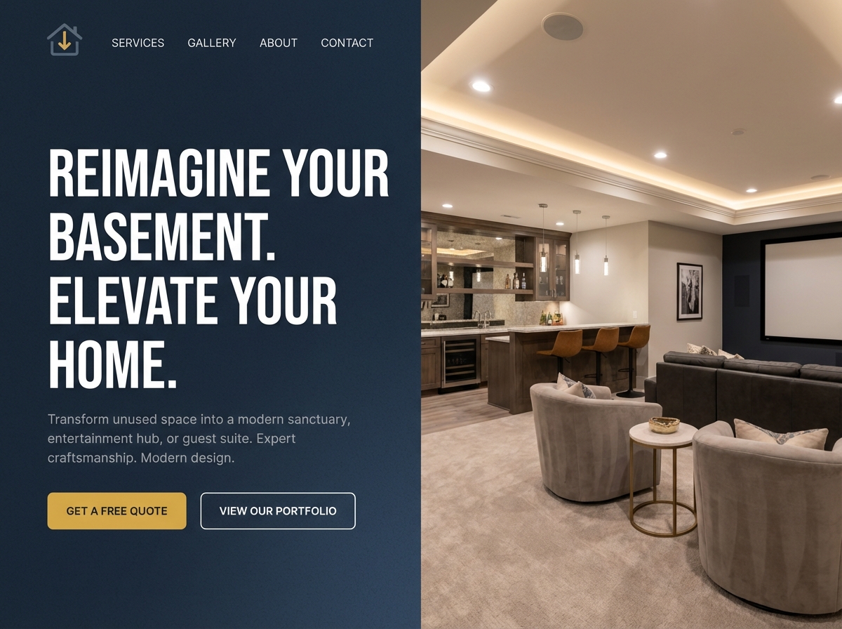 Build Your Perfect Basement Website Today website preview