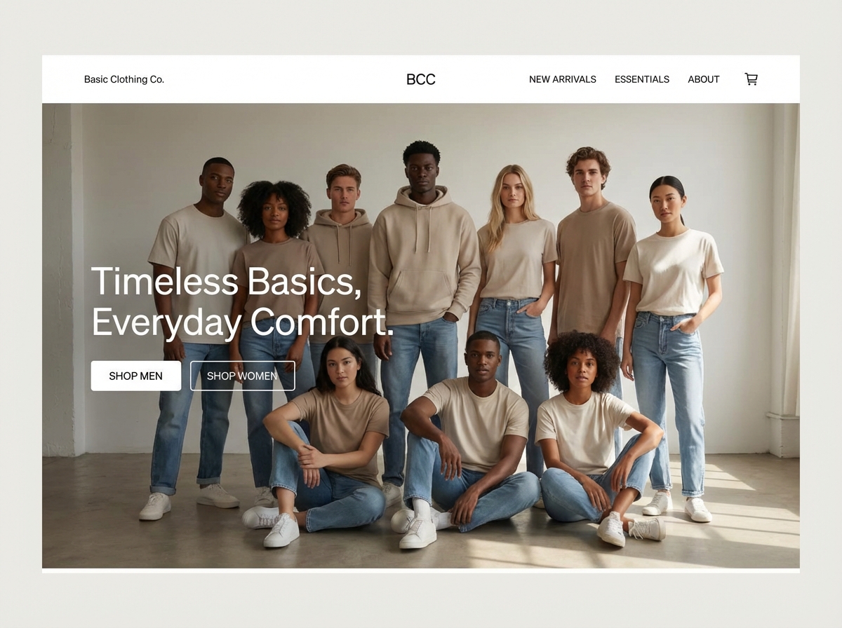 Build Your Own Amazing Basic Clothing Website website preview