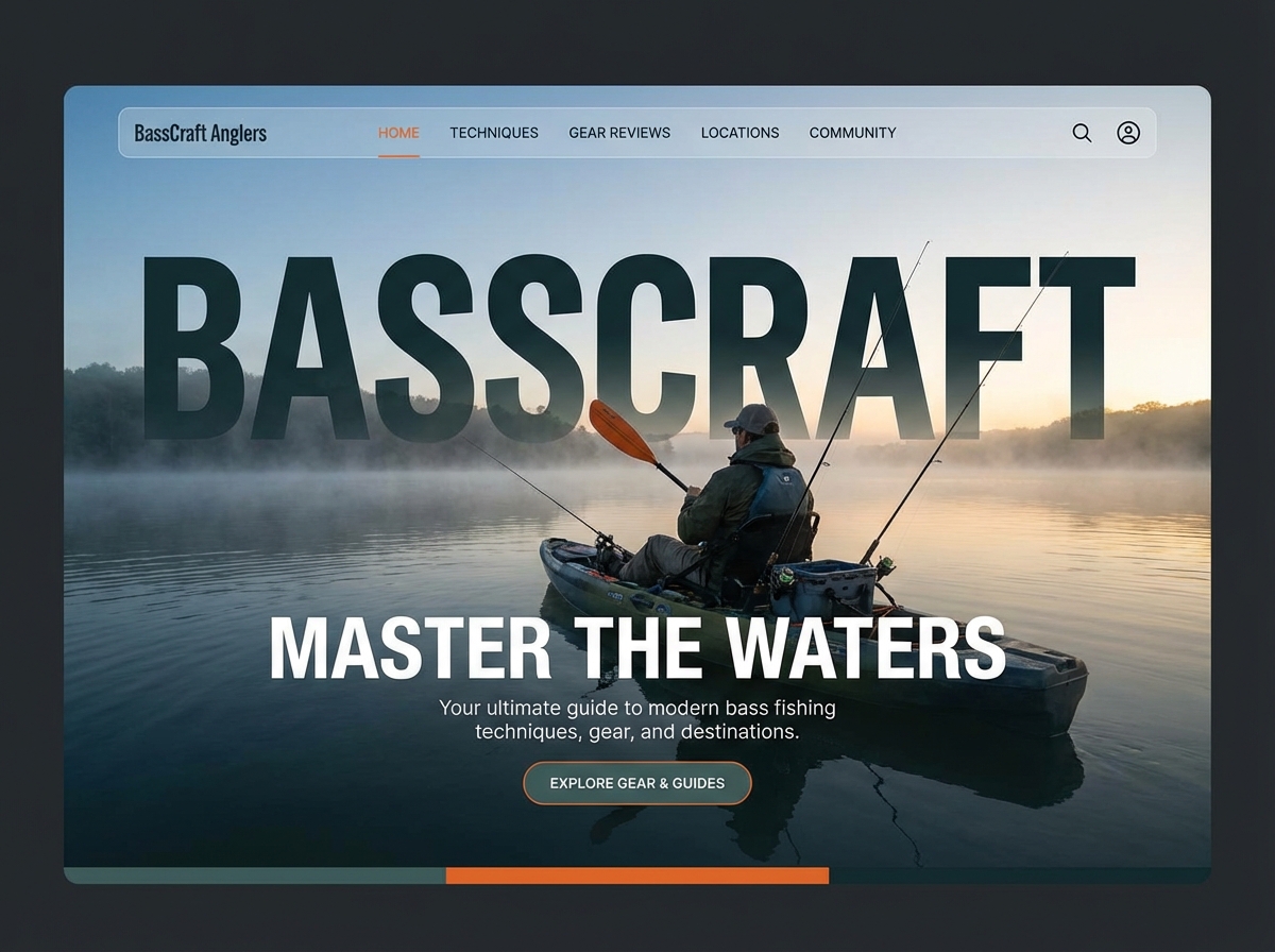 Launch Your Dream Bass Fishing Website Today website preview