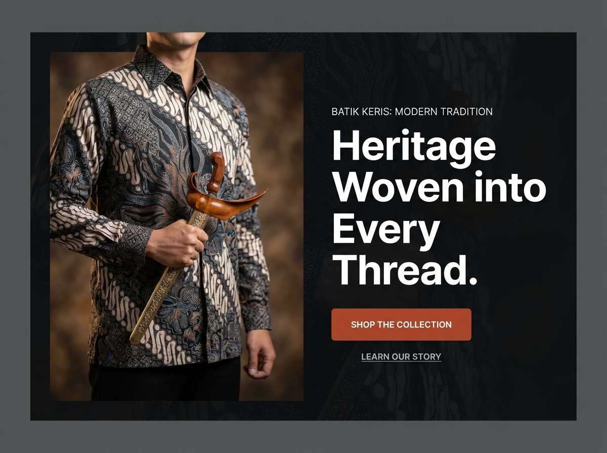 Showcase Your Authentic Batik Keris Online website preview