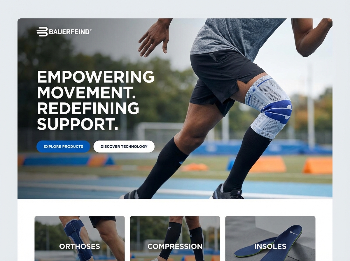 Build a Professional Website for Your Bauerfeind Products website preview