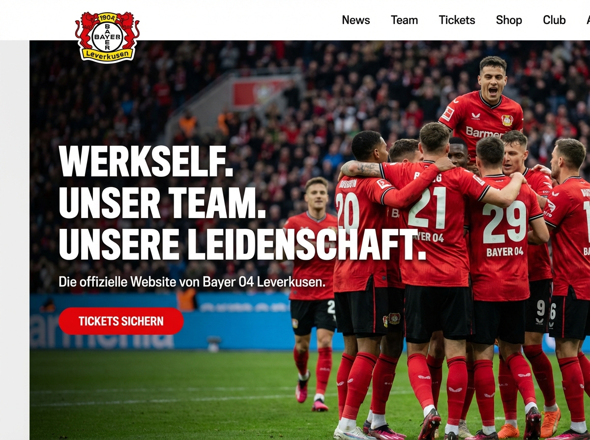 Build Your Ultimate Fan Site for Bayer Leverkusen website preview